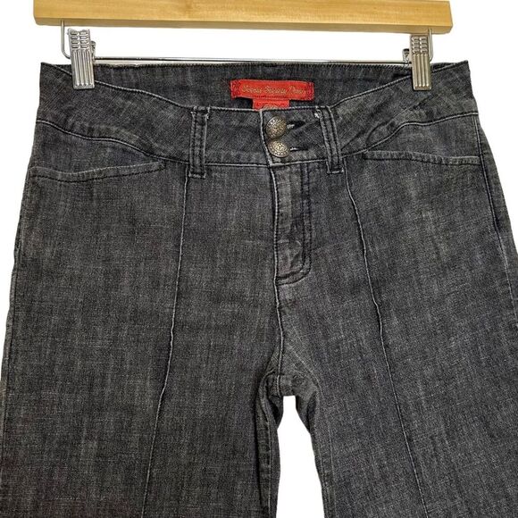 Secret Society Women’s Jeans Bootcut Charcoal Gray Size 28 Center Seams - Picture 3 of 11